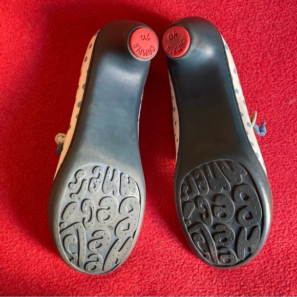 CAMPER TWS Sz 40 Beginners Heels Leather Mary Jane Style Rounded Toe Pumps Shoes - Picture 8 of 13